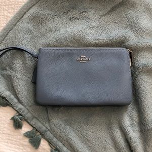 Double Zip Coach Wristlet